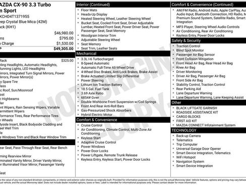 New 2026 MAZDA CX-90 3.3 Turbo w/ Premium Sport Pkg image 37