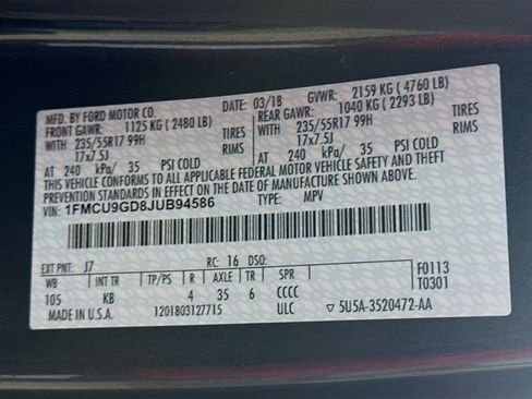 Used 2018 Ford Escape SE AWD/4WD image 30