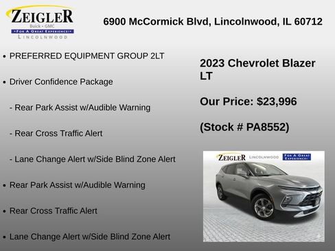 Used 2023 Chevrolet Blazer LT w/ Driver Confidence Package AWD/4WD image 6
