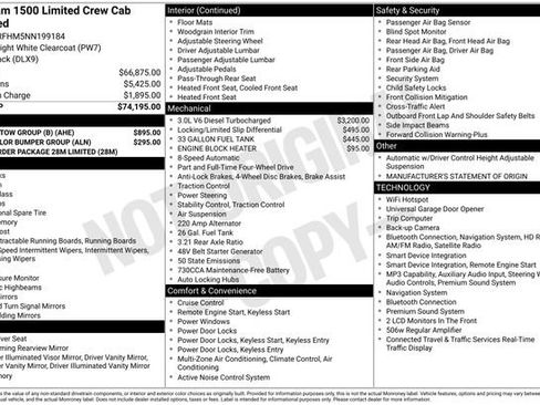 Used 2022 RAM 1500 Limited w/ Trailer Tow Group (B) AWD/4WD image 42