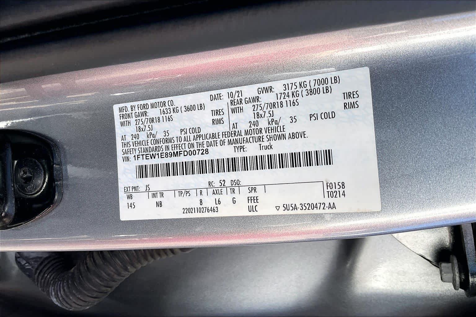 Used 2021 Ford F150 Tremor w/ Equipment Group 402A High AWD/4WD image 33