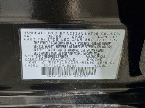 Certified 2025 Nissan Versa S w/ Trunk Package FWD image 33