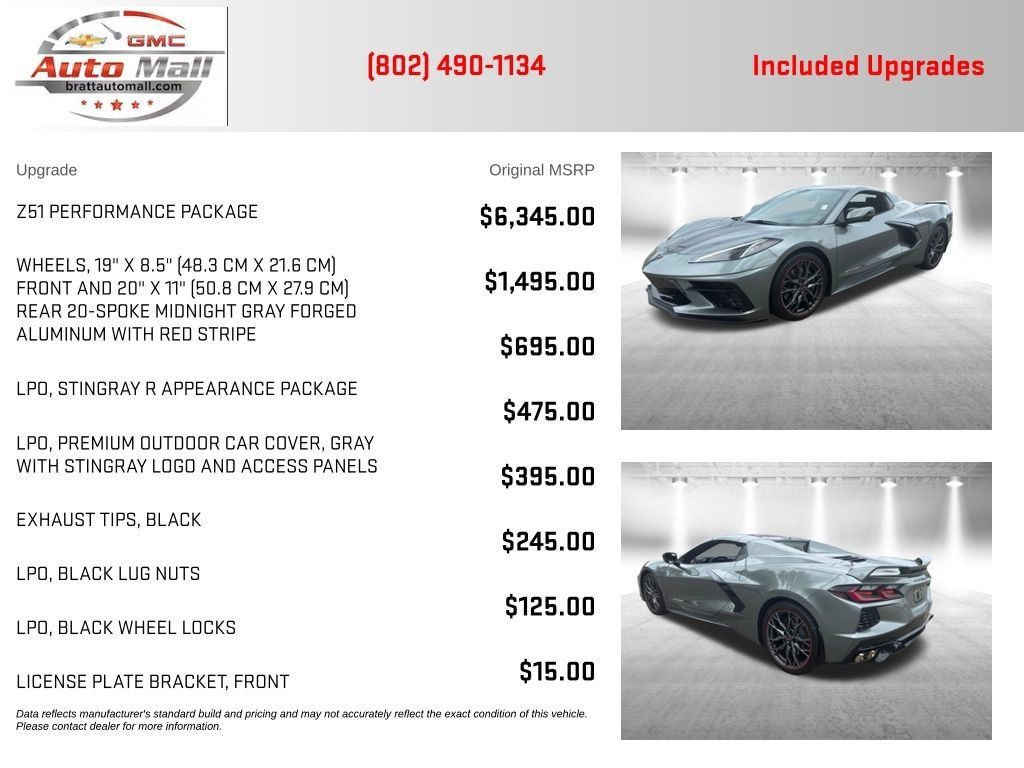 Used 2023 Chevrolet Corvette Stingray Preferred Conv w/ Z51 Performance Package RWD image 4
