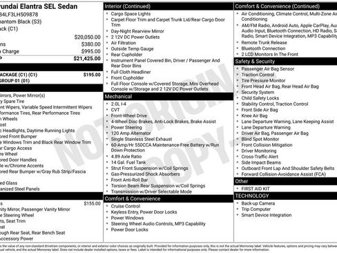 Used 2020 Hyundai Elantra SEL w/ Cargo Package (C1) FWD image 2