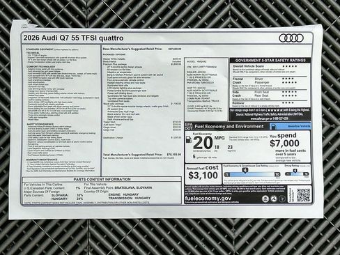 New 2026 Audi Q7 3.0T Premium Plus image 9