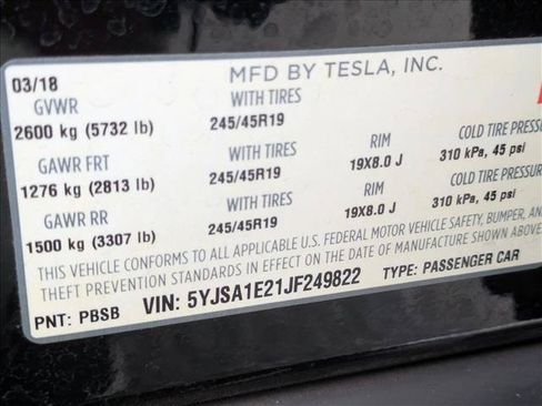 Used 2018 Tesla Model S 75D AWD/4WD image 26