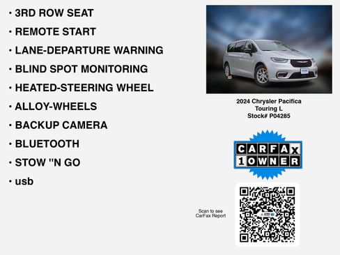 Used 2024 Chrysler Pacifica Touring-L FWD image 7