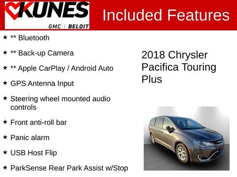 Used 2018 Chrysler Pacifica Touring Plus w/ Tire & Wheel Group FWD image 2