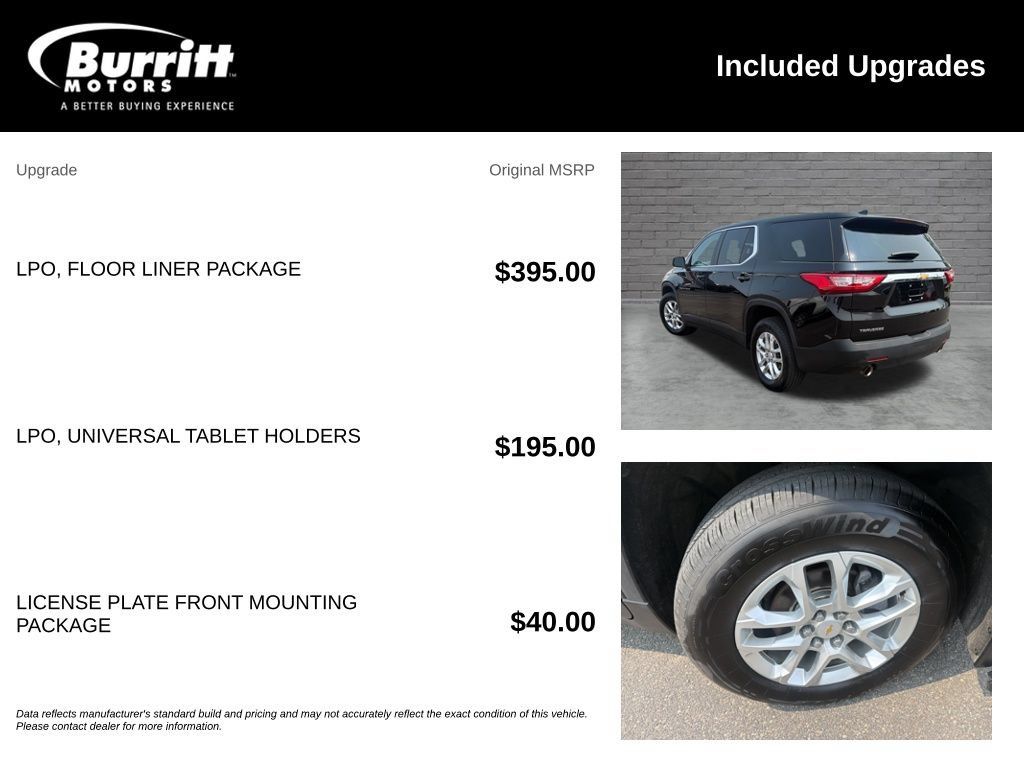 Used 2020 Chevrolet Traverse LS w/ LPO, Floor Liner Package FWD image 3