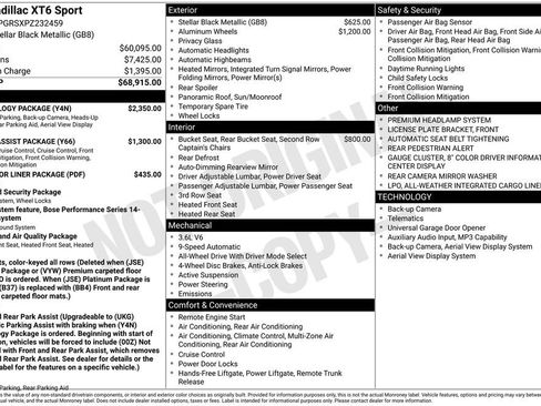 Used 2023 Cadillac XT6 Sport w/ Technology Package AWD/4WD image 3