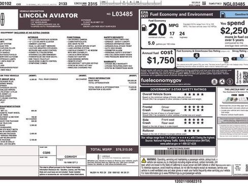 Used 2022 Lincoln Aviator Reserve w/ Equipment Group 201A image 36