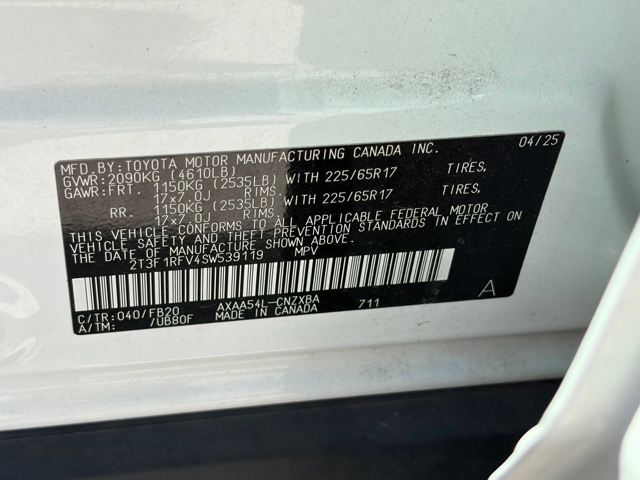Used 2025 Toyota RAV4 LE AWD/4WD image 15