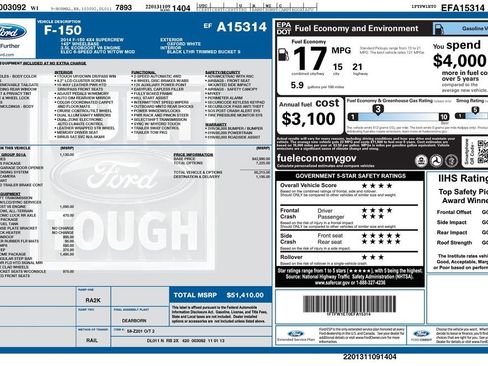 Used 2014 Ford F150 Lariat w/ Lariat Chrome Package image 40