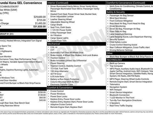 Certified 2025 Hyundai Kona SEL AWD/4WD image 6