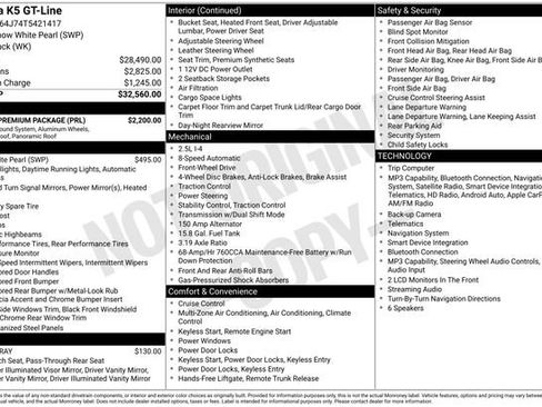 New 2026 Kia K5 GT-Line w/ GT-Line Premium Package FWD image 23
