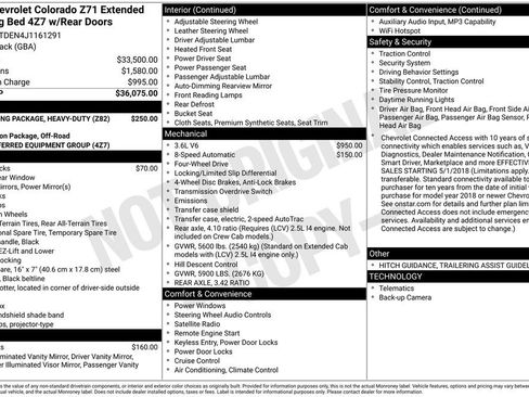 Used 2018 Chevrolet Colorado Z71 AWD/4WD image 4