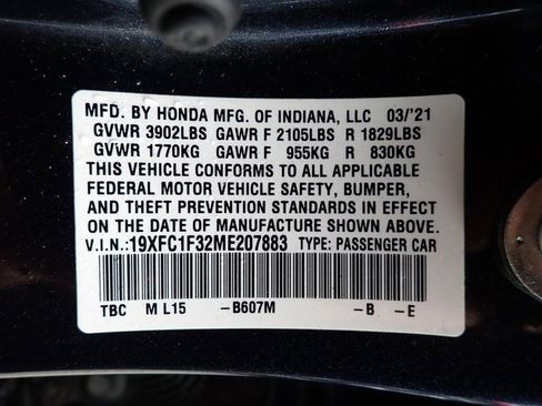 Used 2021 Honda Civic EX image 13