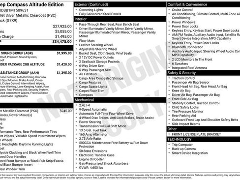 Used 2021 Jeep Compass Latitude w/ Sun and Sound Group AWD/4WD image 3