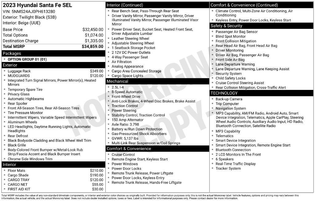 Used 2023 Hyundai Santa Fe SEL FWD image 5