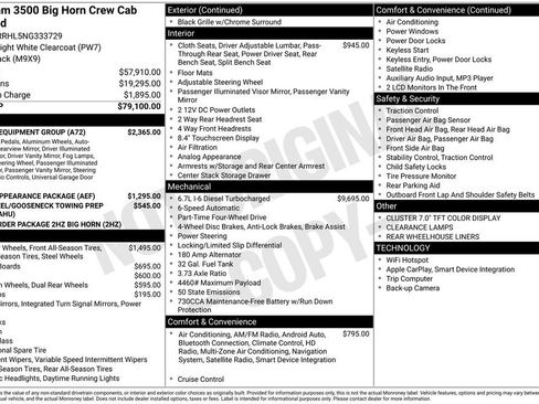 Used 2022 RAM 3500 Big Horn w/ Level A Equipment Group AWD/4WD image 42