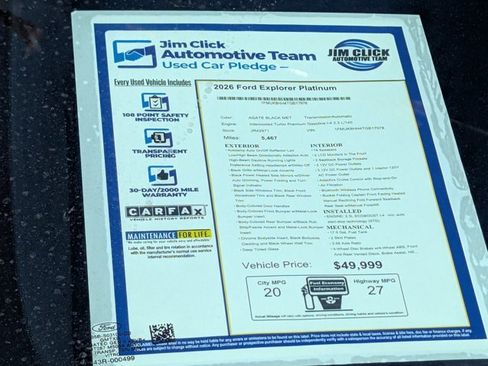 Certified 2026 Ford Explorer Platinum AWD/4WD image 14