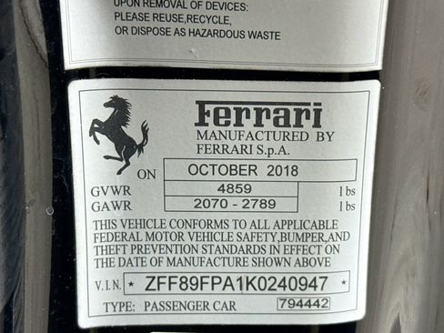 Certified 2019 Ferrari Portofino RWD image 29