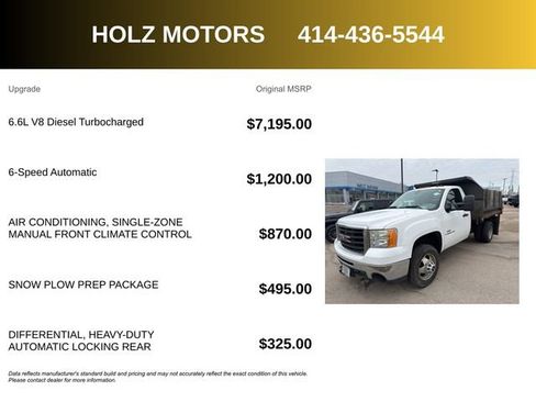 Used 2009 GMC Sierra 3500 W/T w/ Snow Plow Prep Package image 5