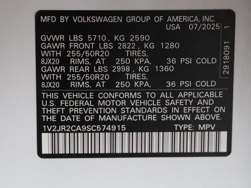 Used 2025 Volkswagen Atlas SE FWD image 39