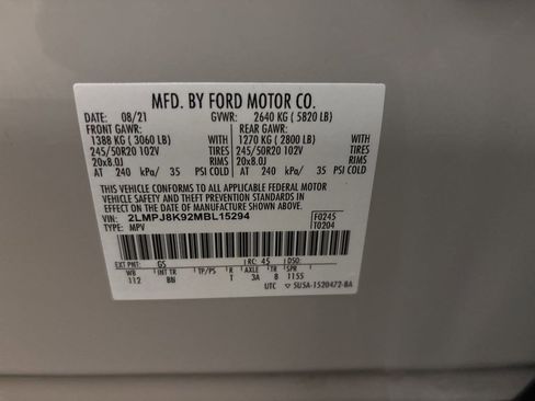 Used 2021 Lincoln Nautilus Reserve image 14