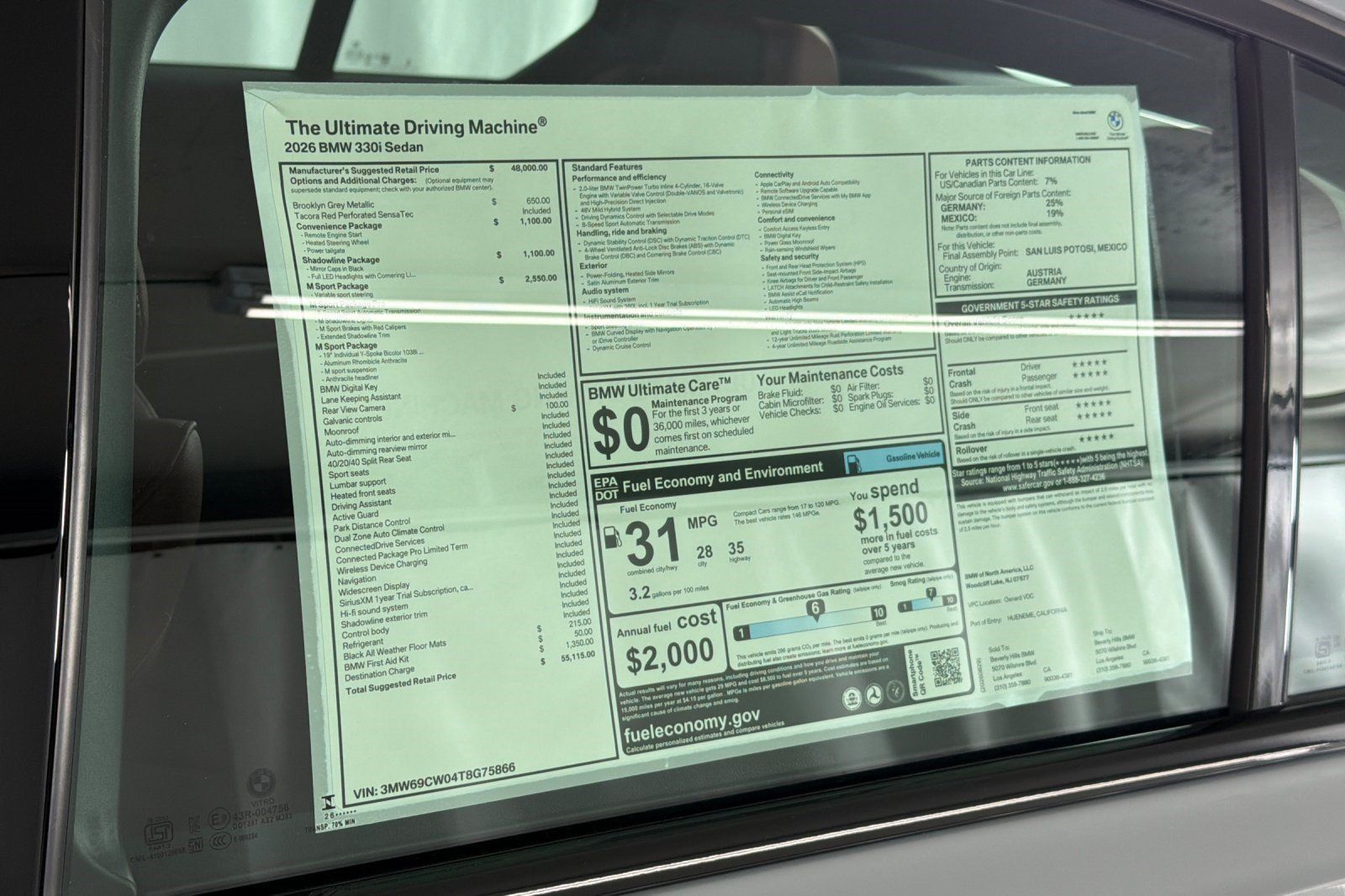 New 2026 BMW 330i Sedan w/ M Sport Package RWD image 29