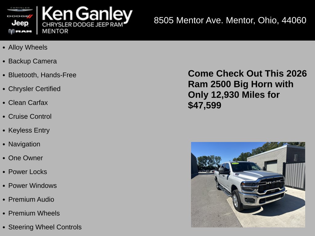 Used 2026 RAM 2500 Big Horn AWD/4WD image 5