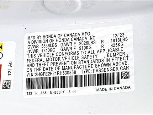 Used 2024 Honda Civic LX image 16