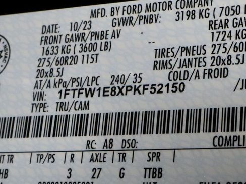Certified 2023 Ford F150 Lariat w/ Equipment Group 502A High AWD/4WD image 36