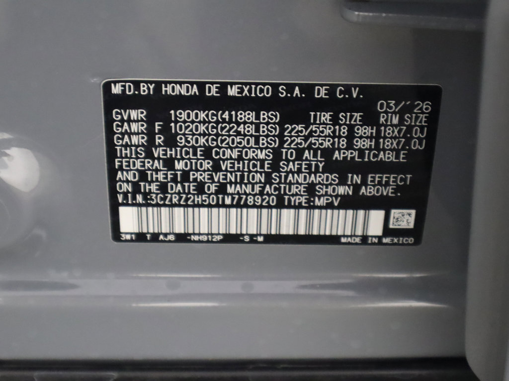 Certified 2026 Honda HR-V Sport image 52