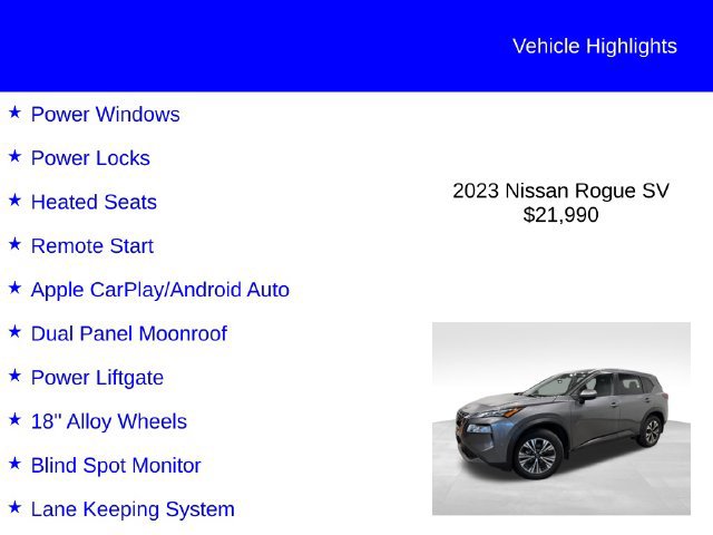 Used 2023 Nissan Rogue SV w/ SV Premium B Package AWD/4WD image 2