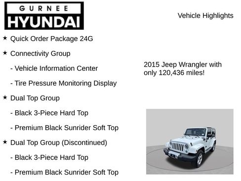 Used 2015 Jeep Wrangler Sahara w/ Dual Top Group AWD/4WD image 8