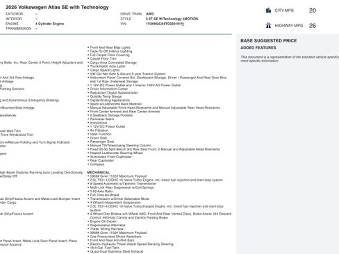 Used 2026 Volkswagen Atlas SE image 5