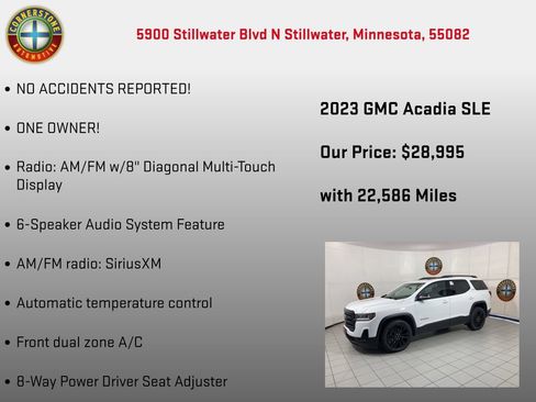 Used 2023 GMC Acadia SLE w/ Elevation Edition AWD/4WD image 10