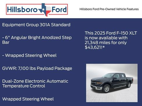 Used 2025 Ford F150 XLT w/ Equipment Group 301A Standard AWD/4WD image 6