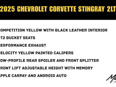 Used 2025 Chevrolet Corvette Stingray Preferred Cpe RWD image 2