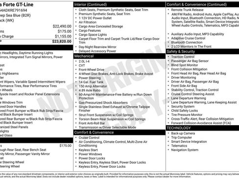 Certified 2024 Kia Forte GT-Line FWD image 17