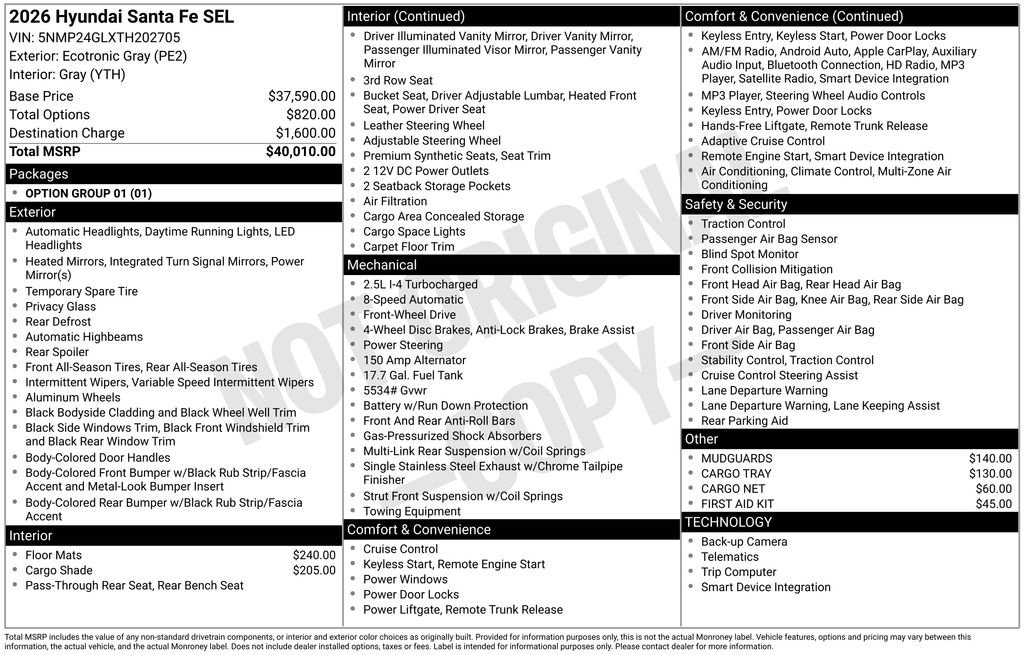 Certified 2026 Hyundai Santa Fe SEL FWD image 32