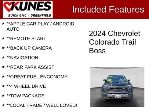 Used 2024 Chevrolet Colorado Trail Boss w/ Advanced Trailering Package AWD/4WD image 2