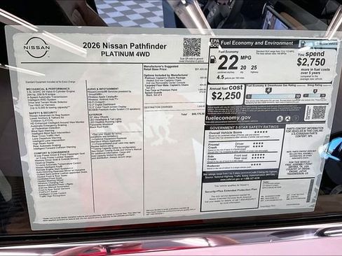New 2026 Nissan Pathfinder Platinum AWD/4WD image 43