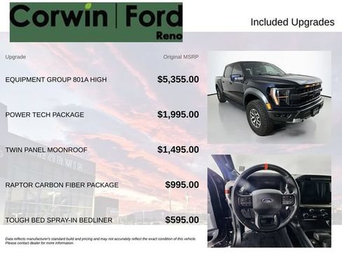 Certified 2021 Ford F150 Raptor w/ Equipment Group 801A High AWD/4WD image 3