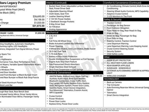 Used 2023 Subaru Legacy Premium w/ Tech Package 1 image 6