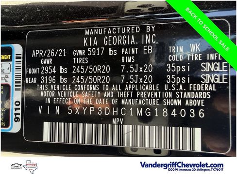 Used 2021 Kia Telluride EX w/ EX Premium Package AWD/4WD image 29