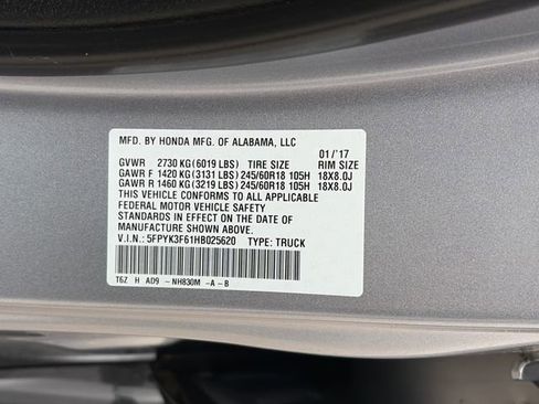 Used 2017 Honda Ridgeline RTL-T image 47