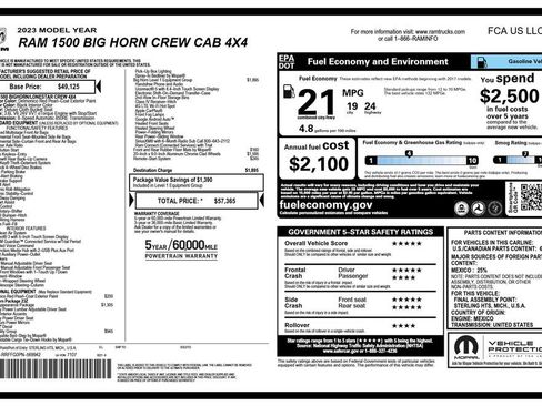 Used 2023 RAM 1500 Big Horn AWD/4WD image 3