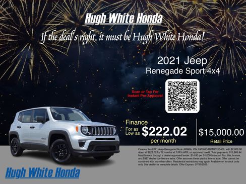 Used 2021 Jeep Renegade Sport AWD/4WD image 3